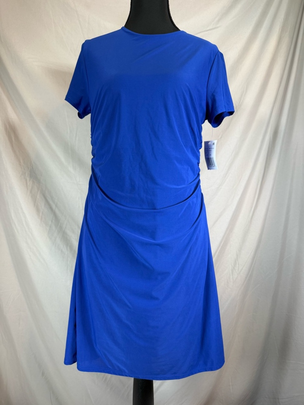 Moa Moa Solid Blue Short-Sleeve Dress 👗
💙